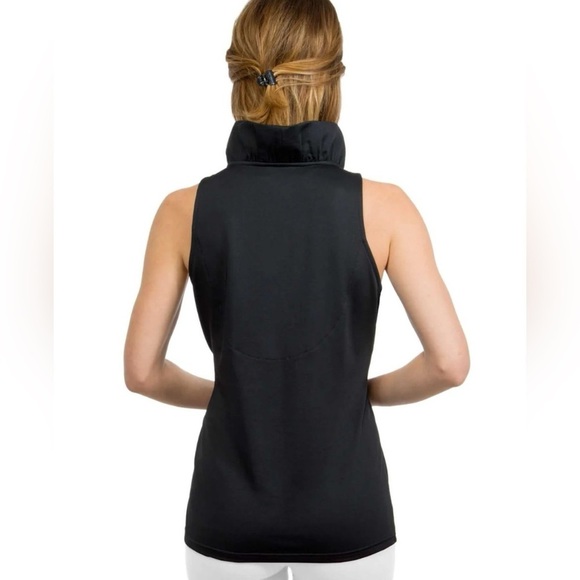 Gretchen Scott Jersey Sleeveless Ruffneck Top Black Solid NEW W/Tag Size XL - Picture 7 of 7